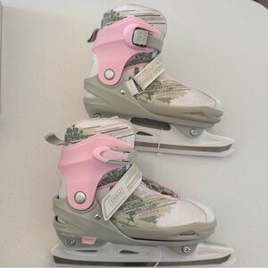 DBX Youth Adjustable Ice Skates Pink & White, 5-9 NWT
